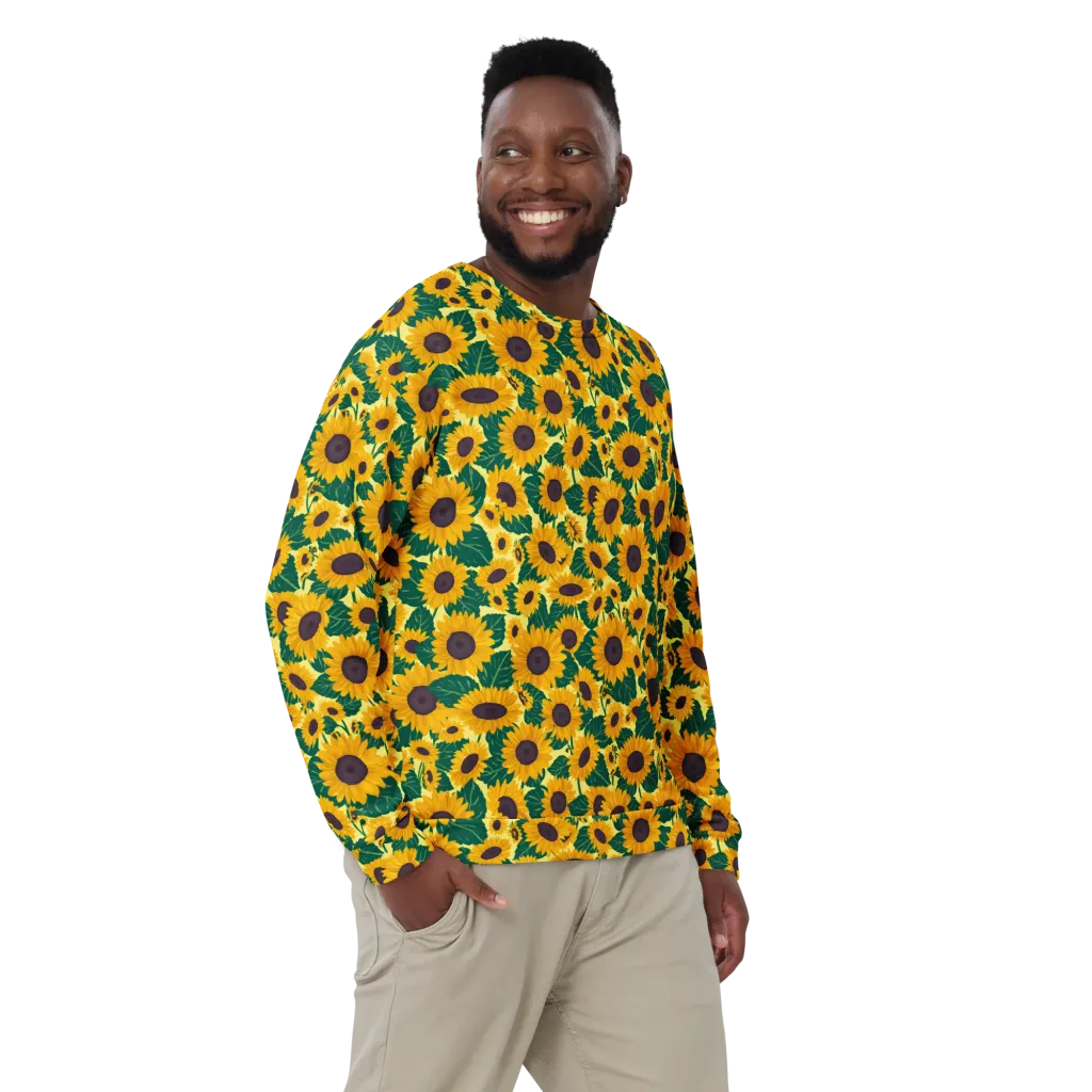 Sunlit Sunflower on Sweatshirt — Front print