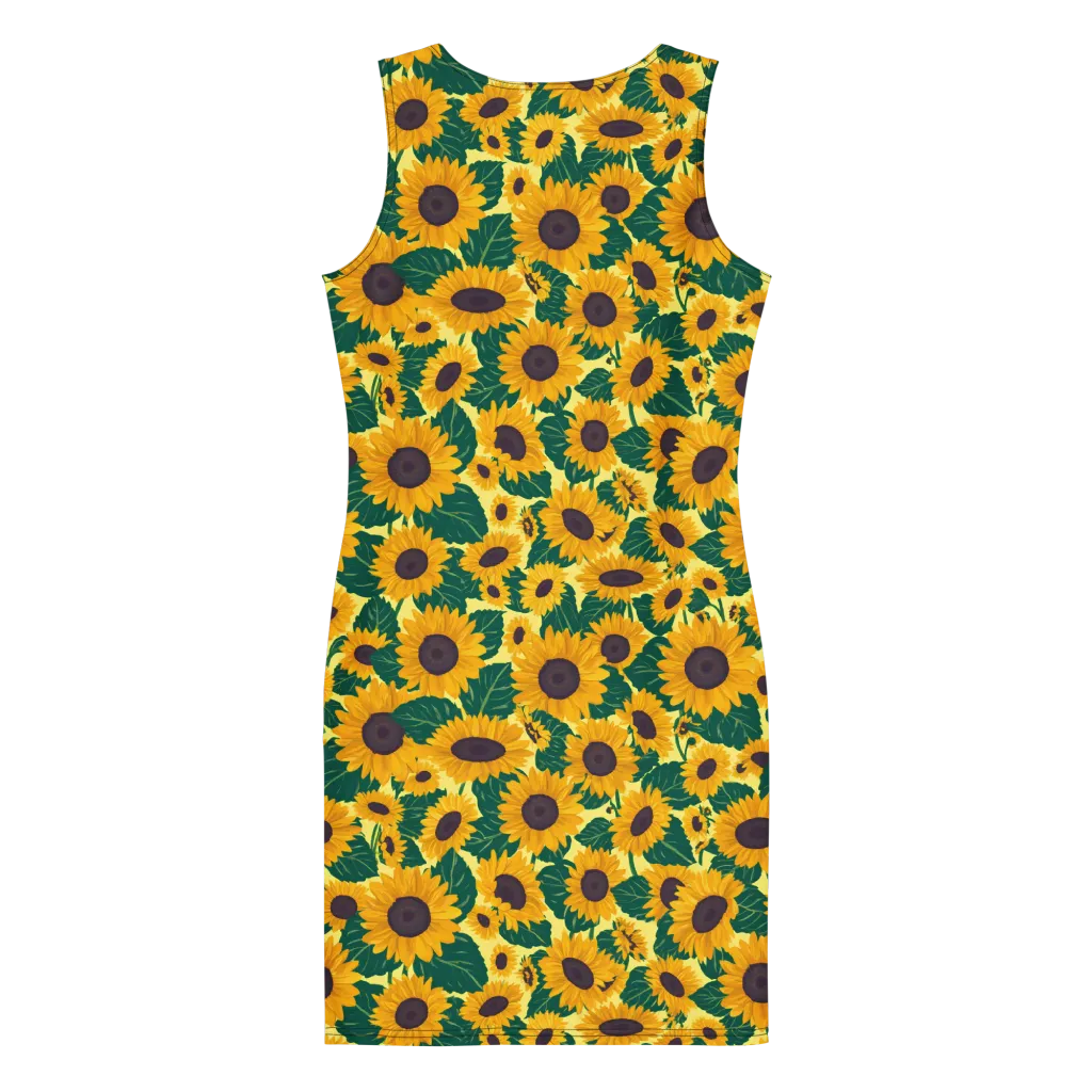 Sunlit Sunflower on Bodycon Dress — Print file