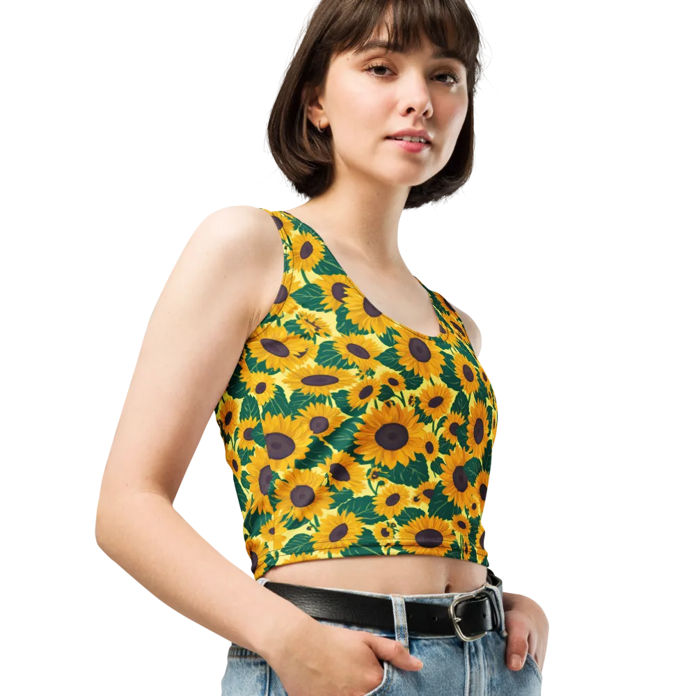 Sunlit Sunflower on Crop Top — Print file