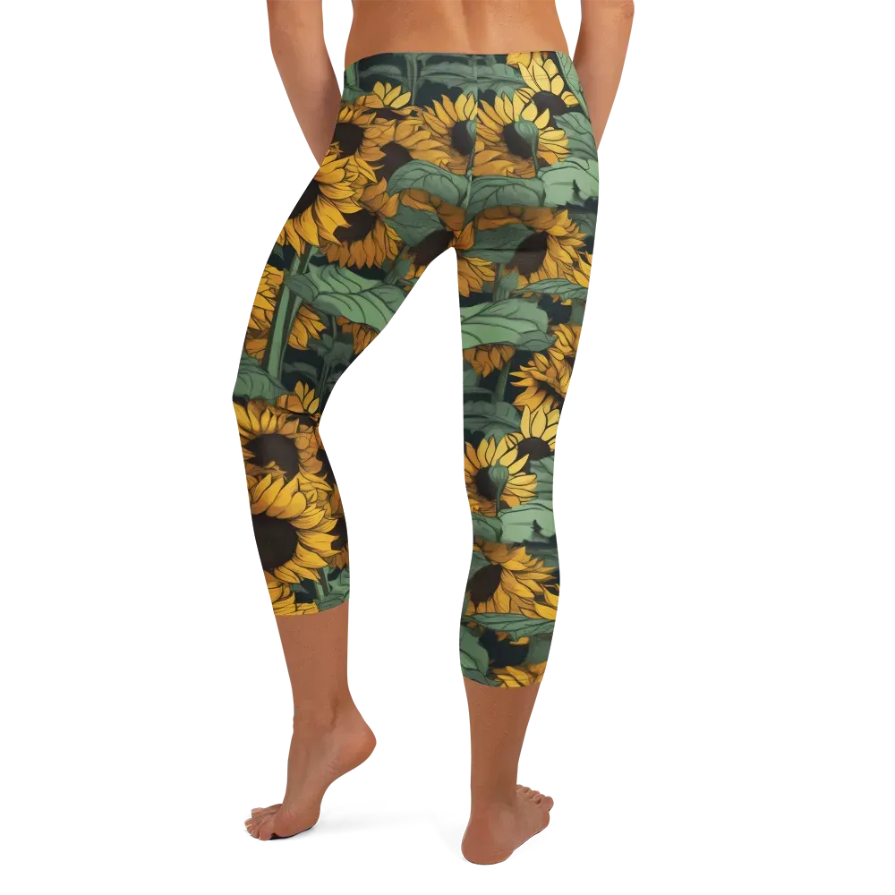 Golden Canopy on Capri Leggings — Back
