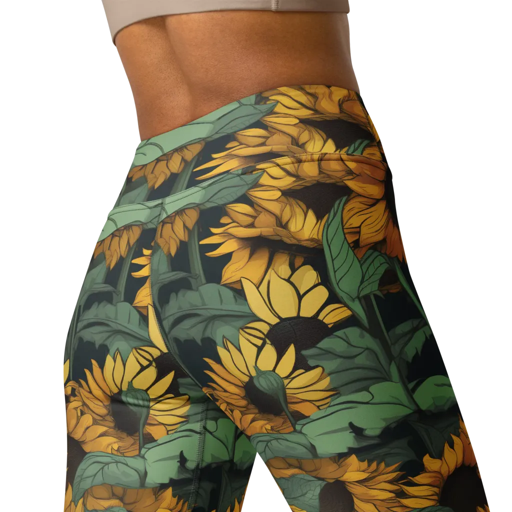 Golden Canopy on Yoga Leggings — Back 2