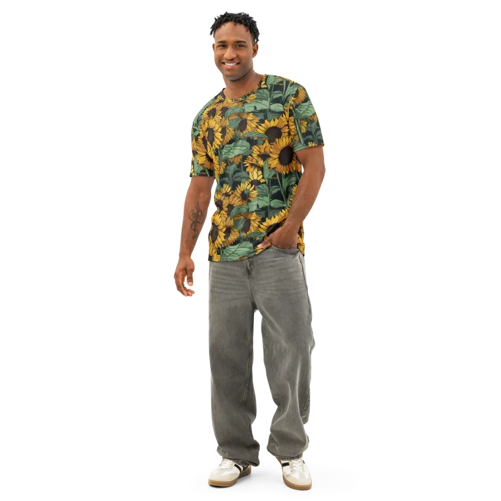 Golden Canopy on Men's Cotton Crew Neck T-Shirt — Front