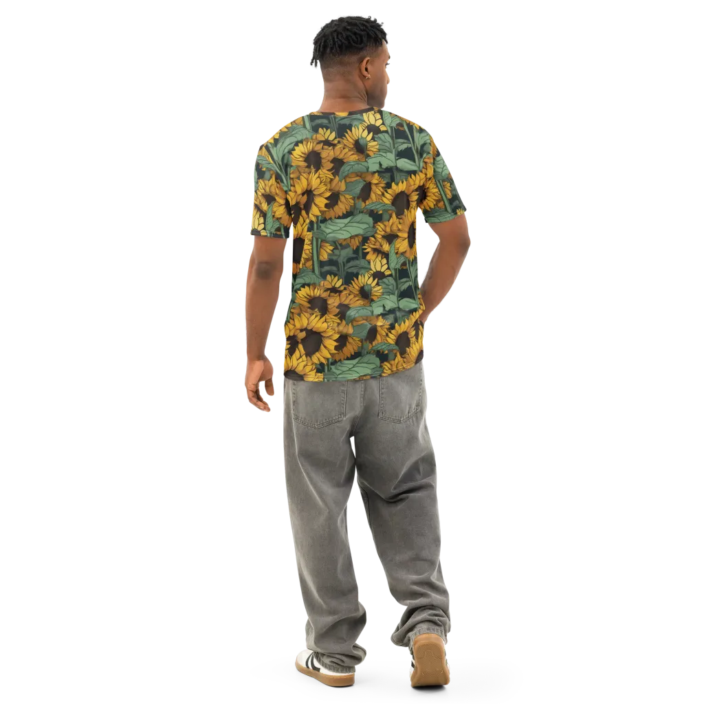 Golden Canopy on Men's Cotton Crew Neck T-Shirt — Back