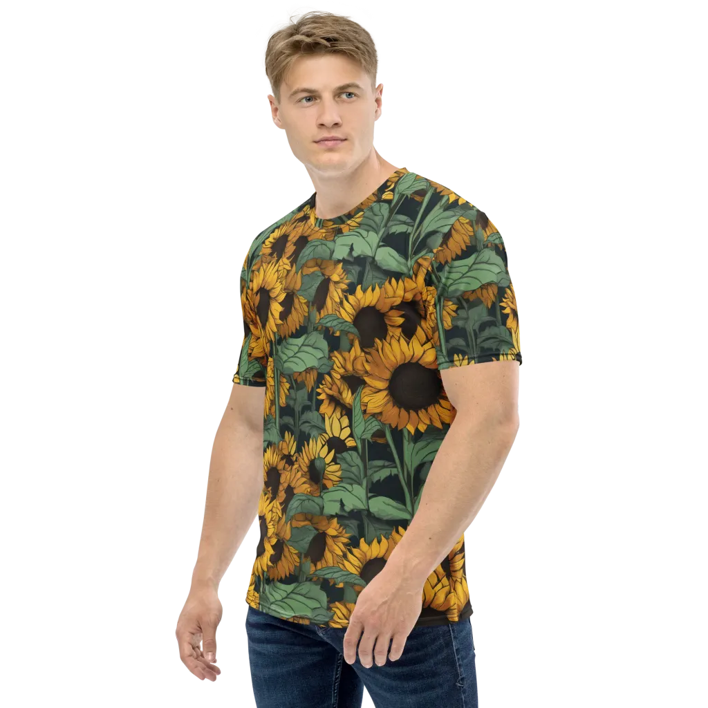 Golden Canopy on Men's Crew Neck T-Shirt — Left sleeve
