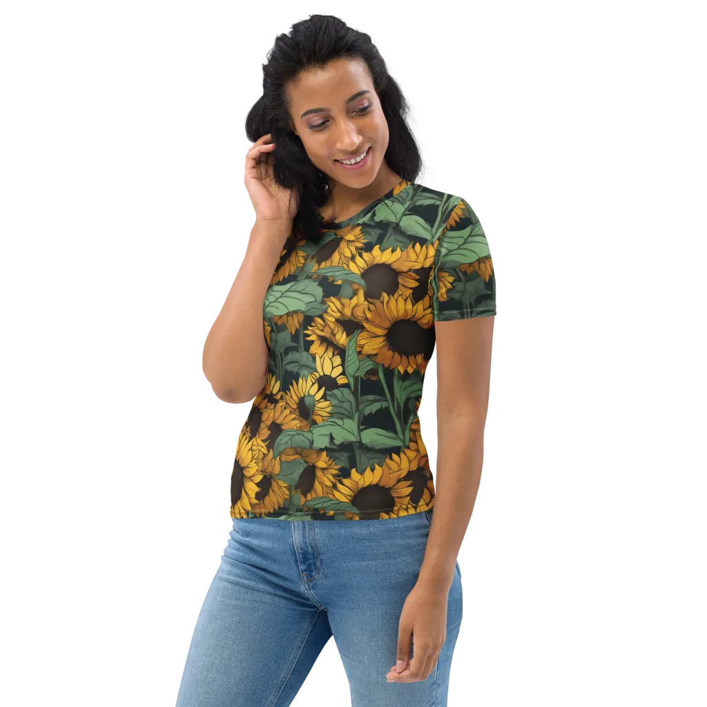 Golden Canopy on Women's Crew Neck T-Shirt — Left sleeve