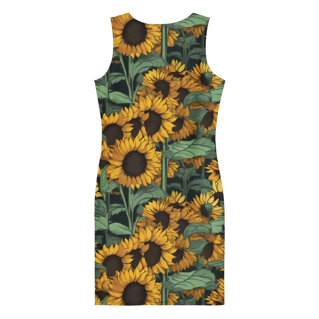 Golden Canopy on Bodycon Dress — Print file