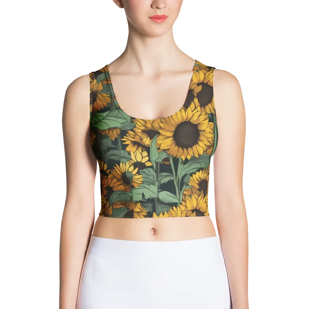 Golden Canopy on Crop Top — Front