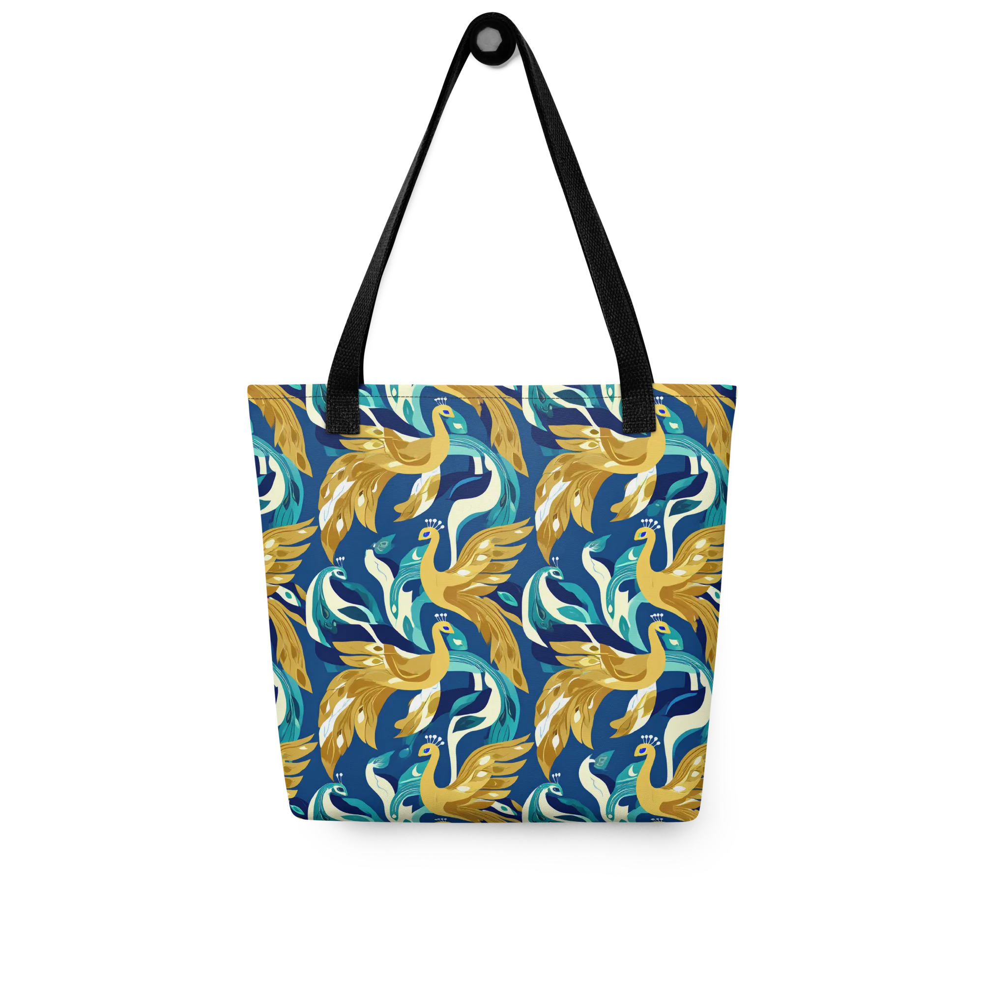 Gilded Peacock Tide on Tote Bag — Front