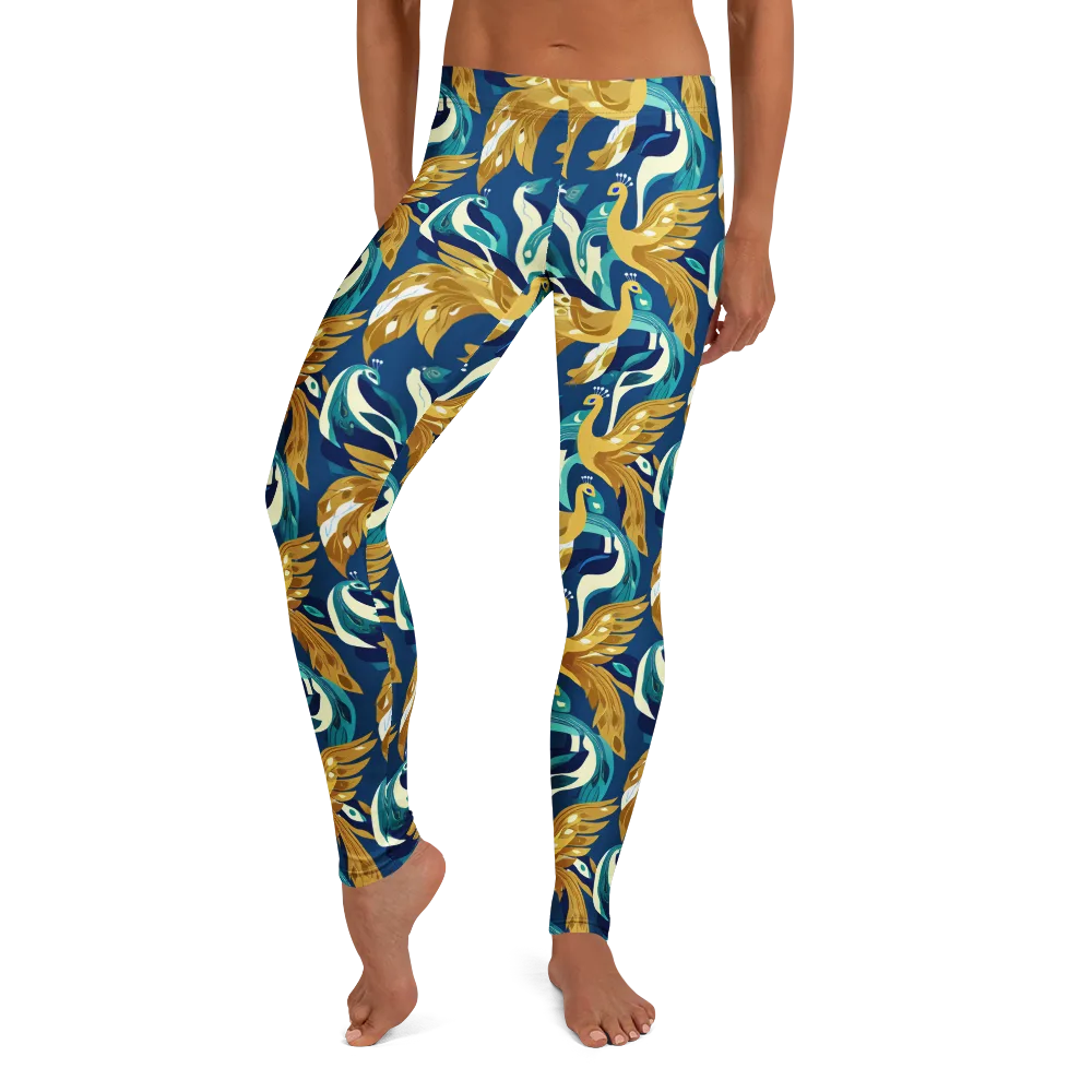 Gilded Peacock Tide on Leggings — Print file