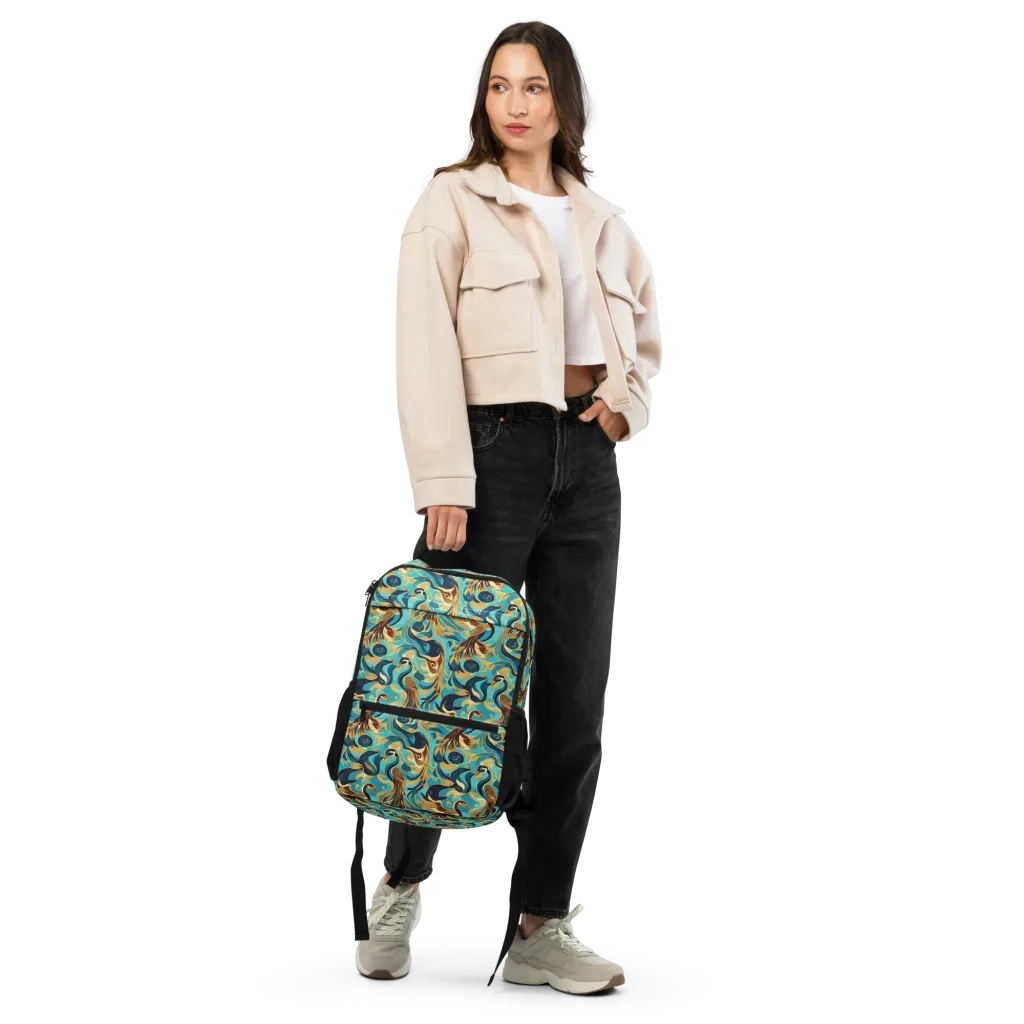 Gilded Crane Rhapsody on Utility Backpack — Top print