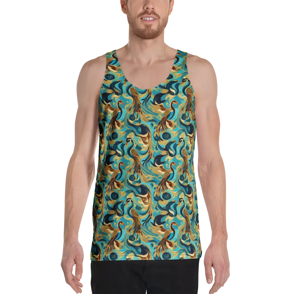 Gilded Crane Rhapsody on Men's Tank Top — Front