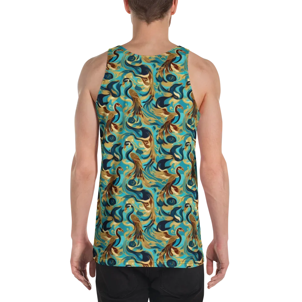 Gilded Crane Rhapsody on Men's Tank Top — Back