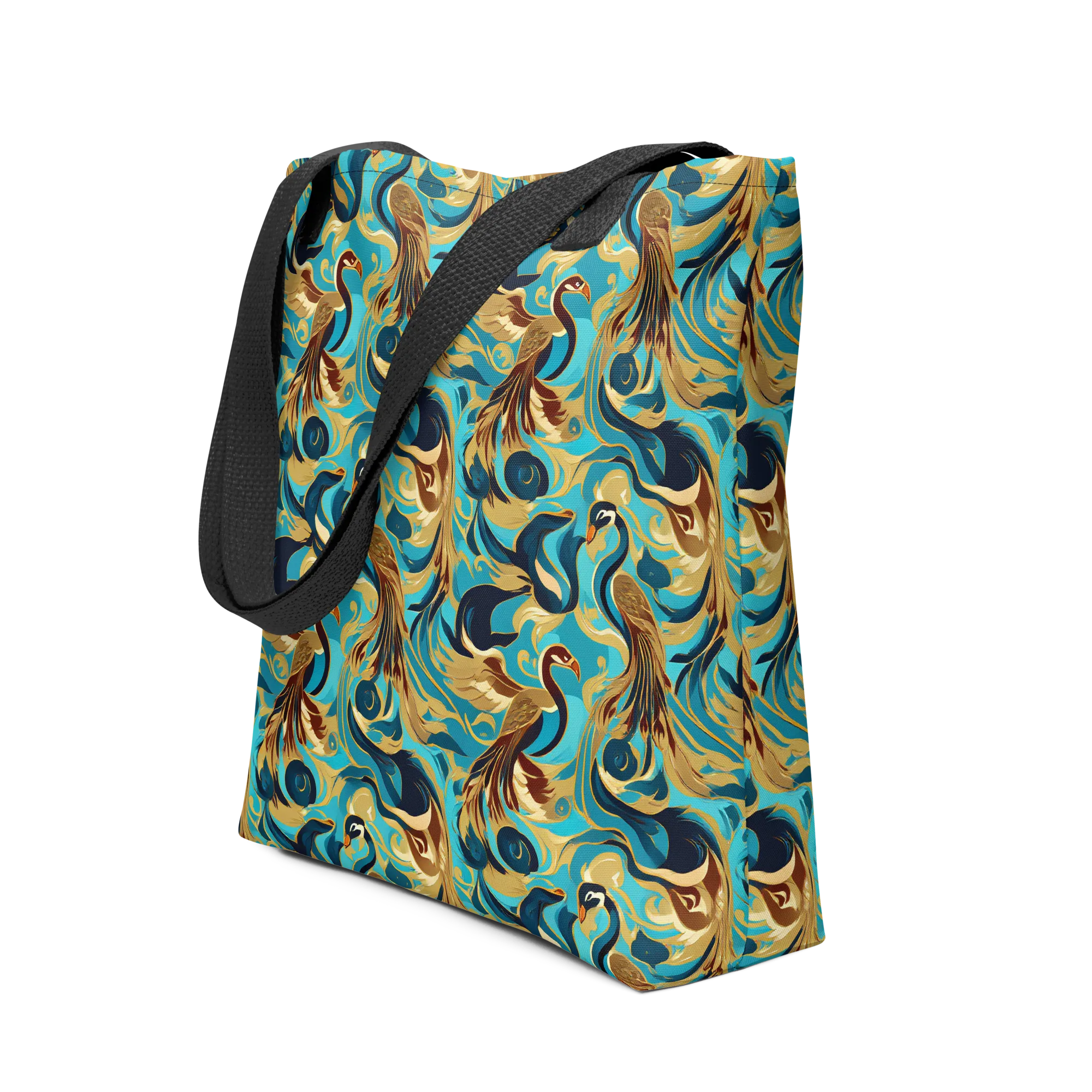 Gilded Crane Rhapsody on Tote Bag — Print file