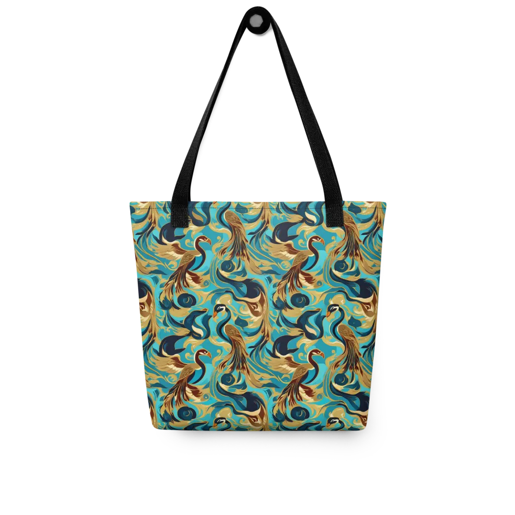 Gilded Crane Rhapsody on Tote Bag — Front
