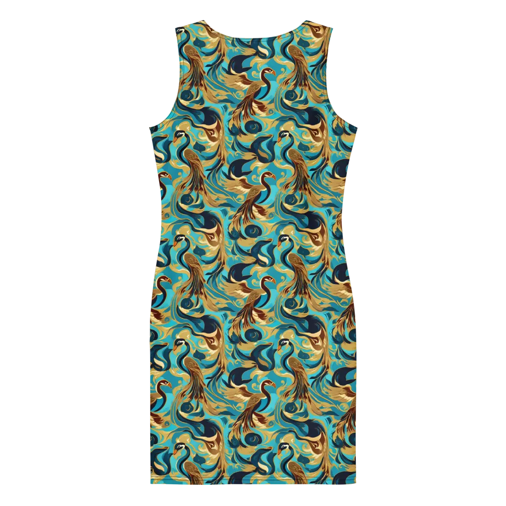Gilded Crane Rhapsody on Bodycon Dress — Print file