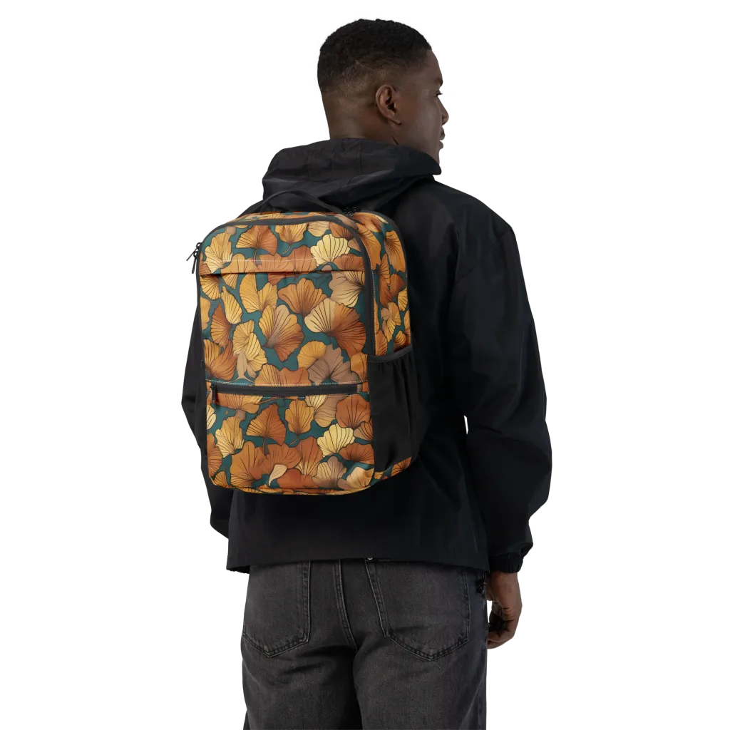 Ginkgo Ember on Utility Backpack — Back