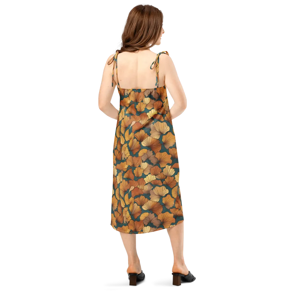 Ginkgo Ember on Slip Dress — Back