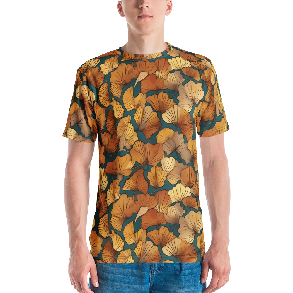 Ginkgo Ember on Men's Crew Neck T-Shirt — Front