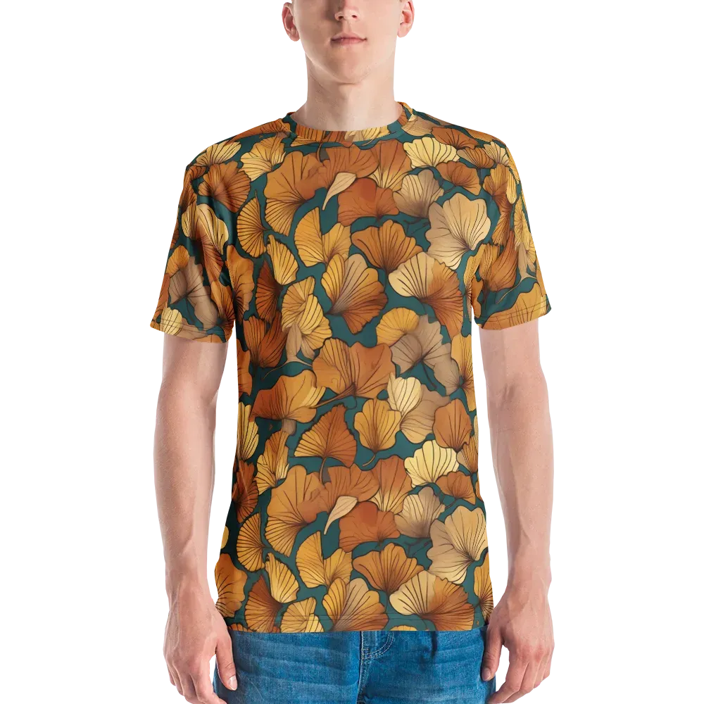 Ginkgo Ember on Men's Crew Neck T-Shirt — Front