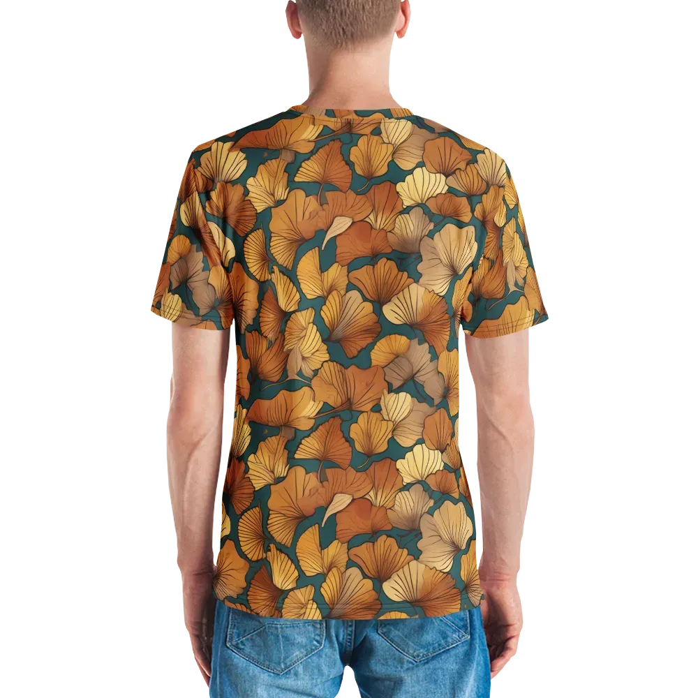 Ginkgo Ember on Men's Crew Neck T-Shirt — Back