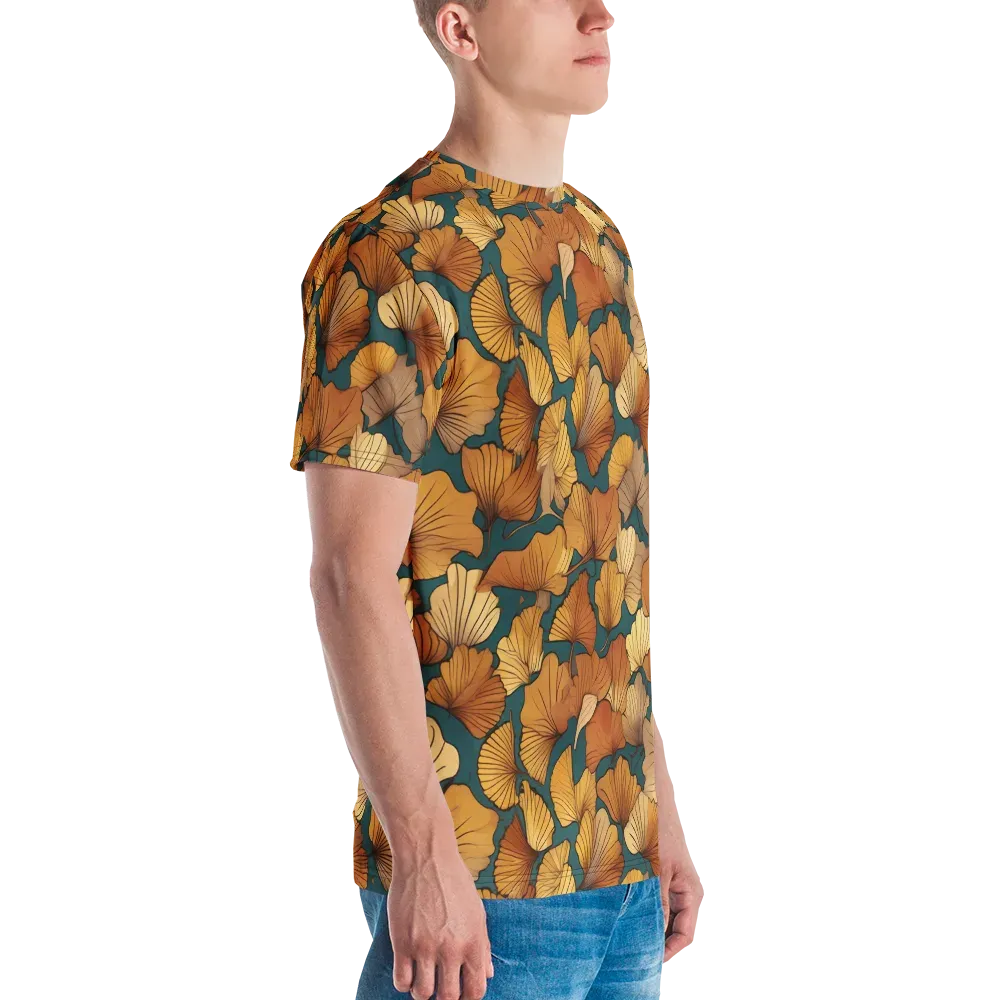 Ginkgo Ember on Men's Crew Neck T-Shirt — Right