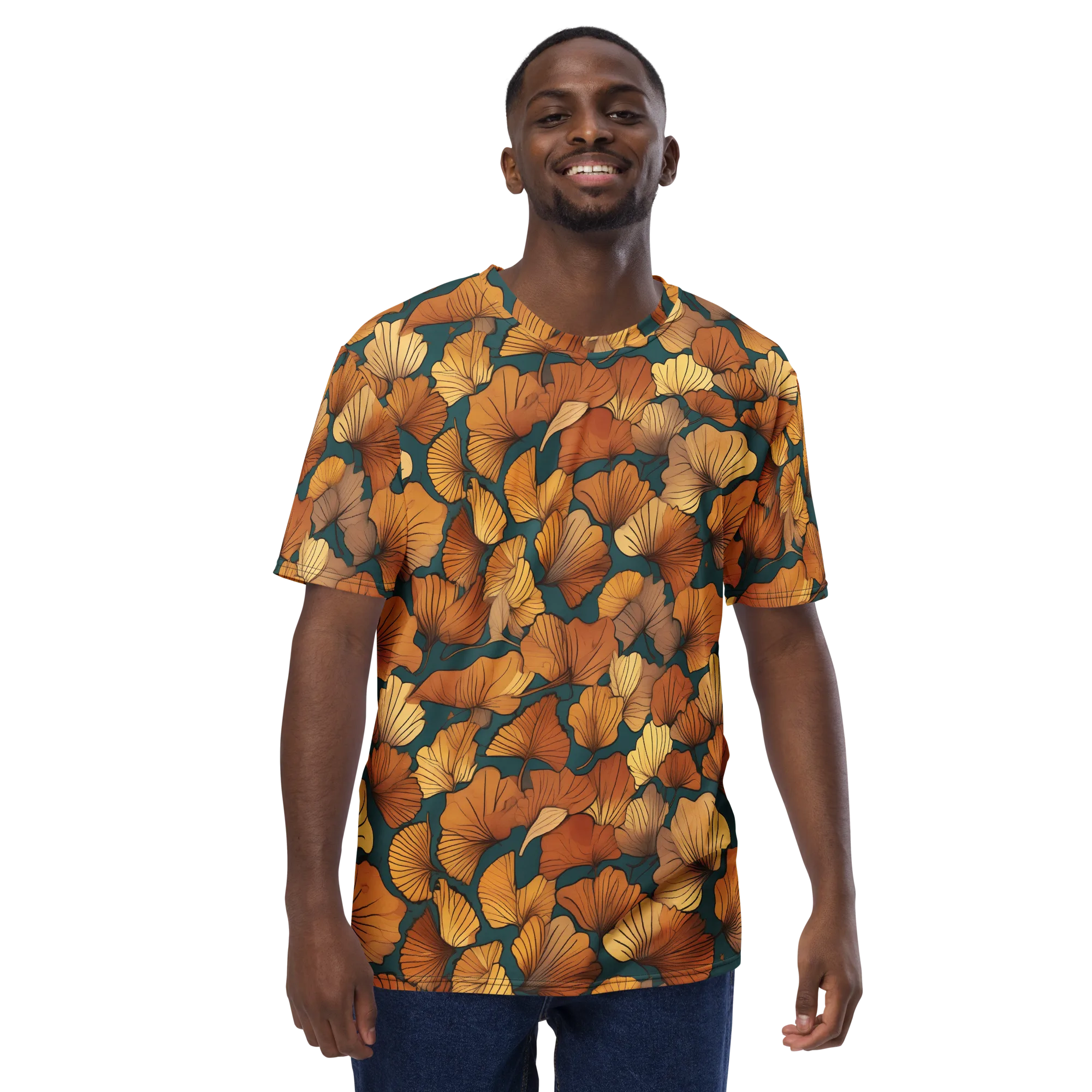 Ginkgo Ember on Men's Crew Neck T-Shirt — Front print