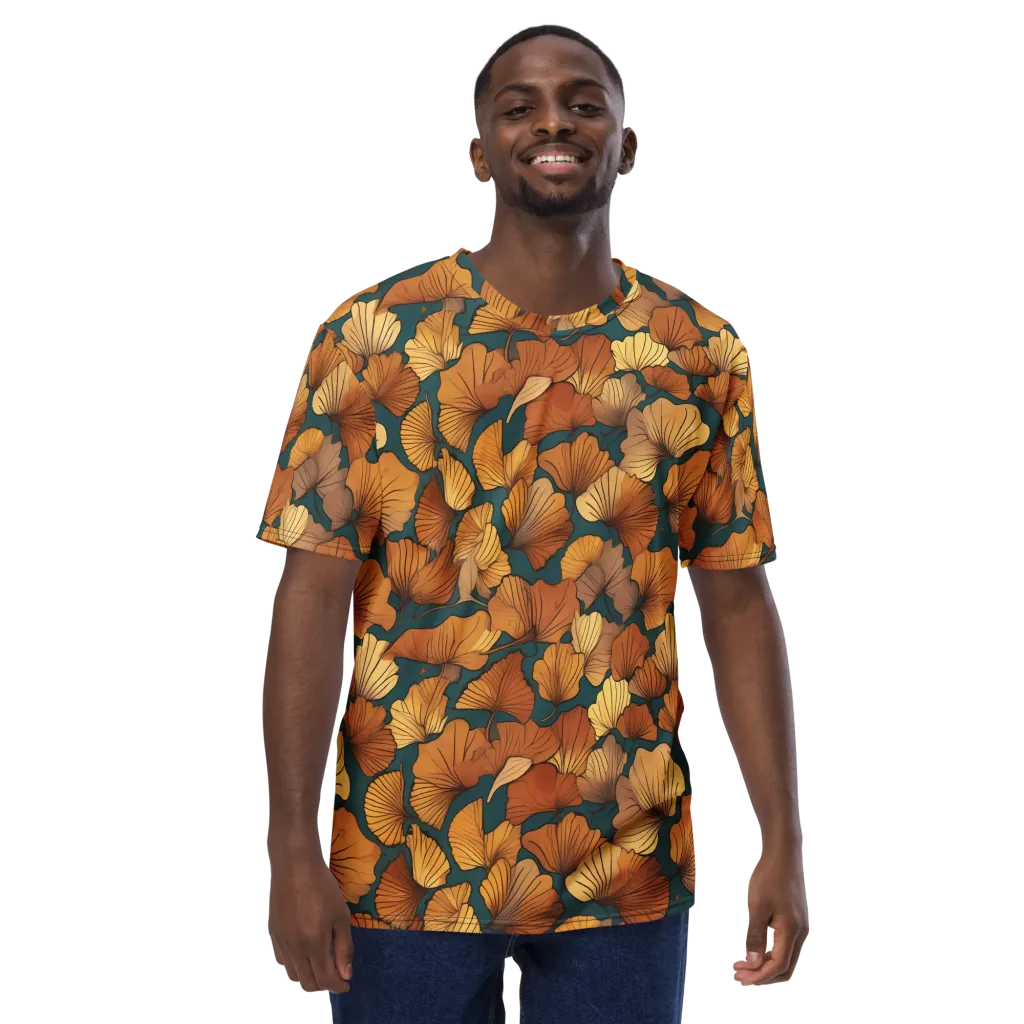 Ginkgo Ember on Men's Crew Neck T-Shirt — Front print