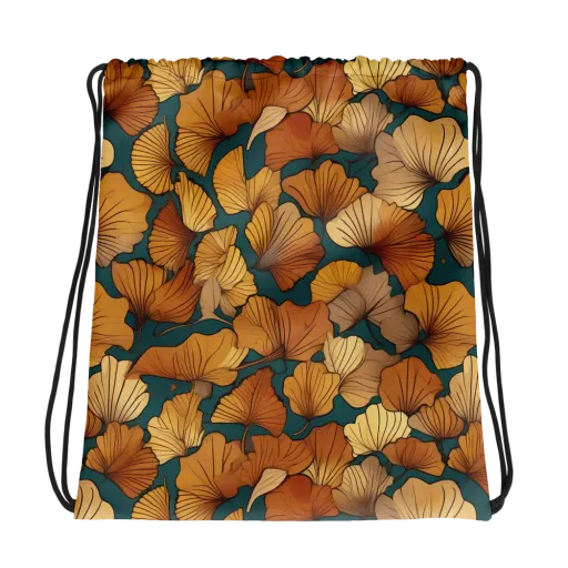 Ginkgo Ember on a Drawstring Bag