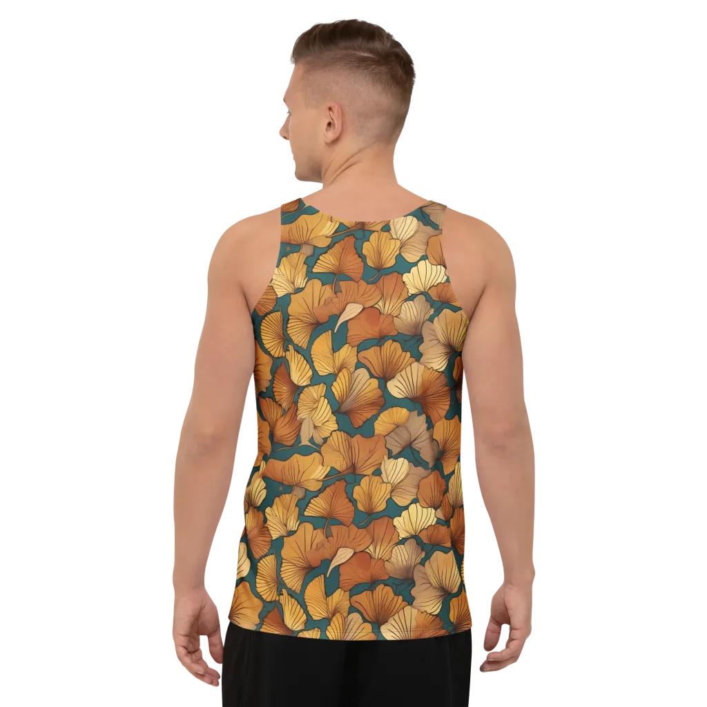 Ginkgo Ember on Men's Tank Top — Back print