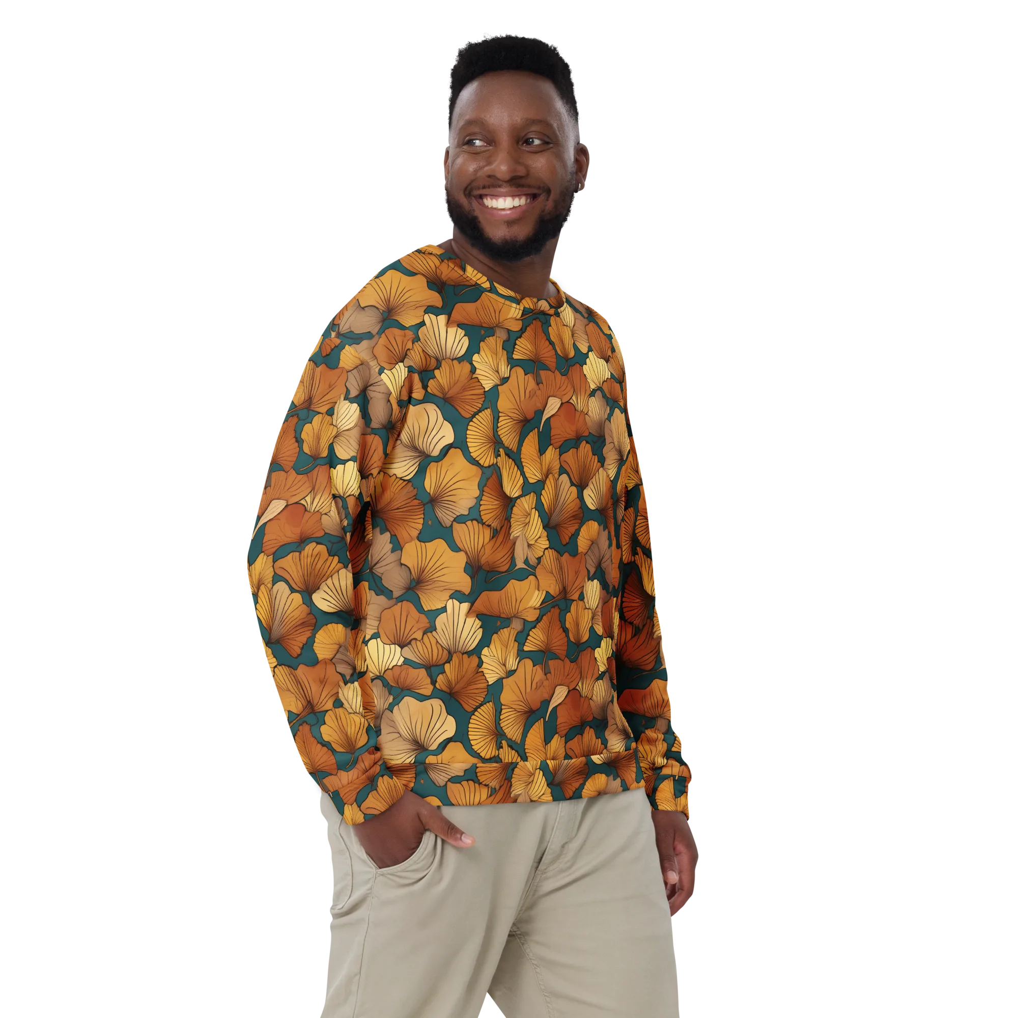 Ginkgo Ember on Sweatshirt — Front print