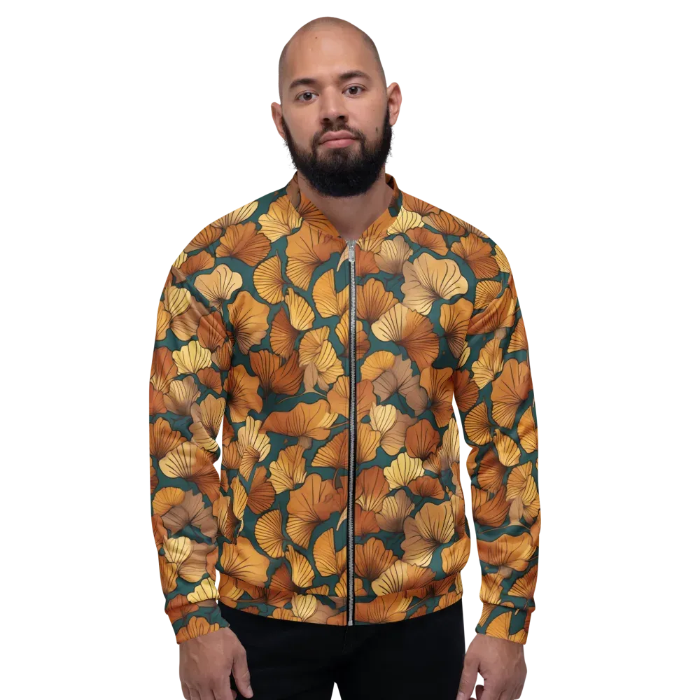 Ginkgo Ember on Bomber Jacket — Front