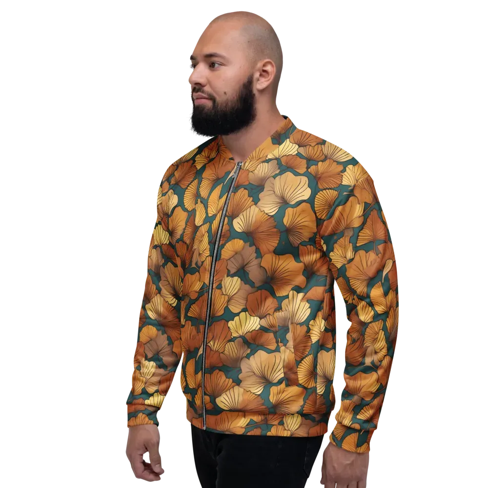 Ginkgo Ember on Bomber Jacket — Left