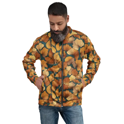 Ginkgo Ember on a Bomber Jacket