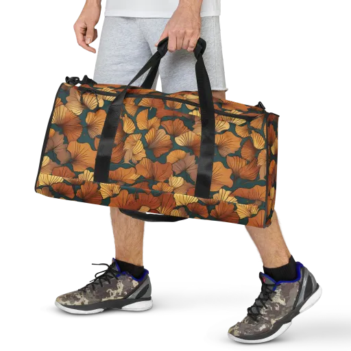 Ginkgo Ember on a Duffle Bag