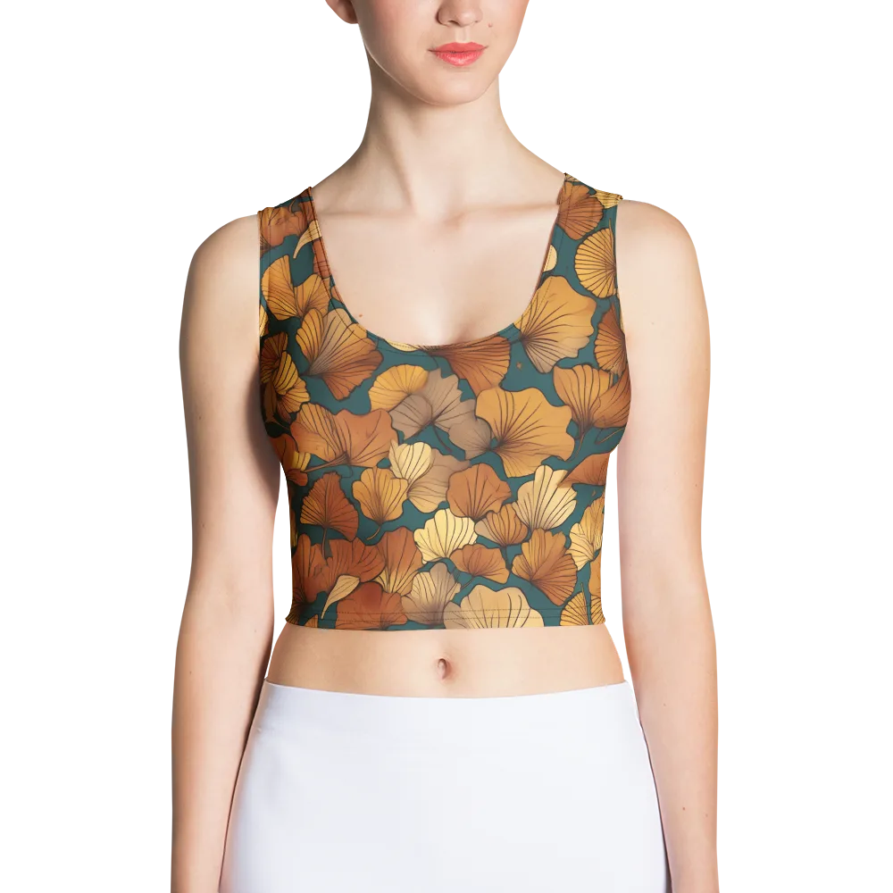 Ginkgo Ember on Crop Top — Front