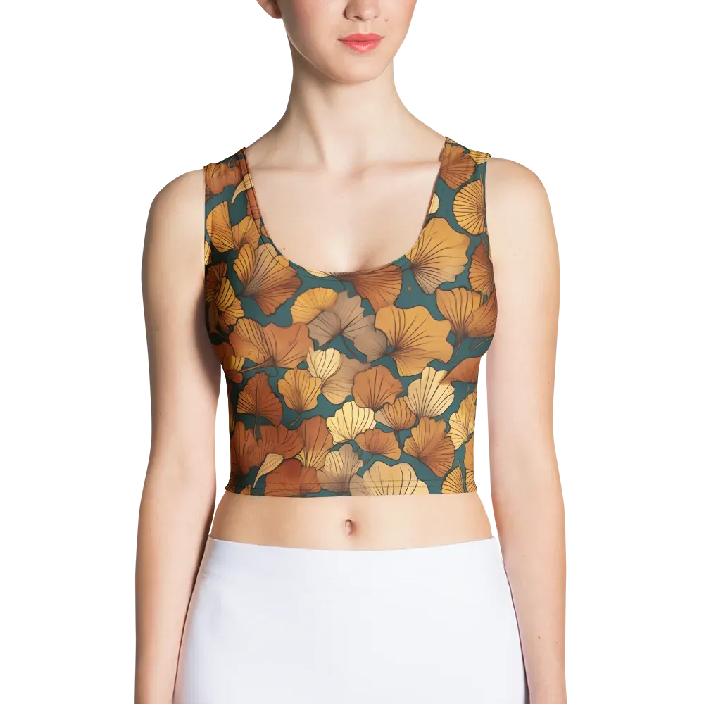 Ginkgo Ember on Crop Top — Front