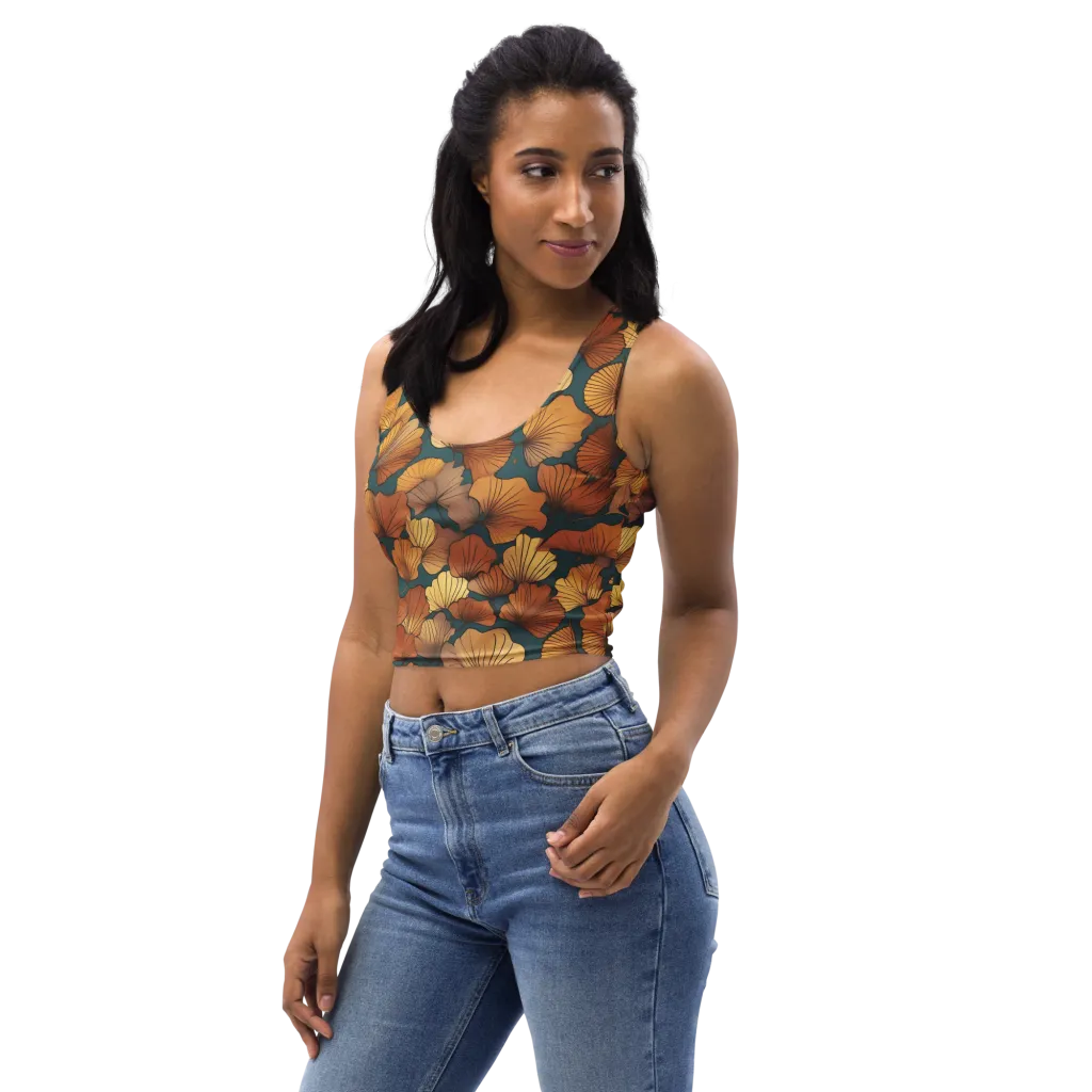 Ginkgo Ember on Crop Top — Print file