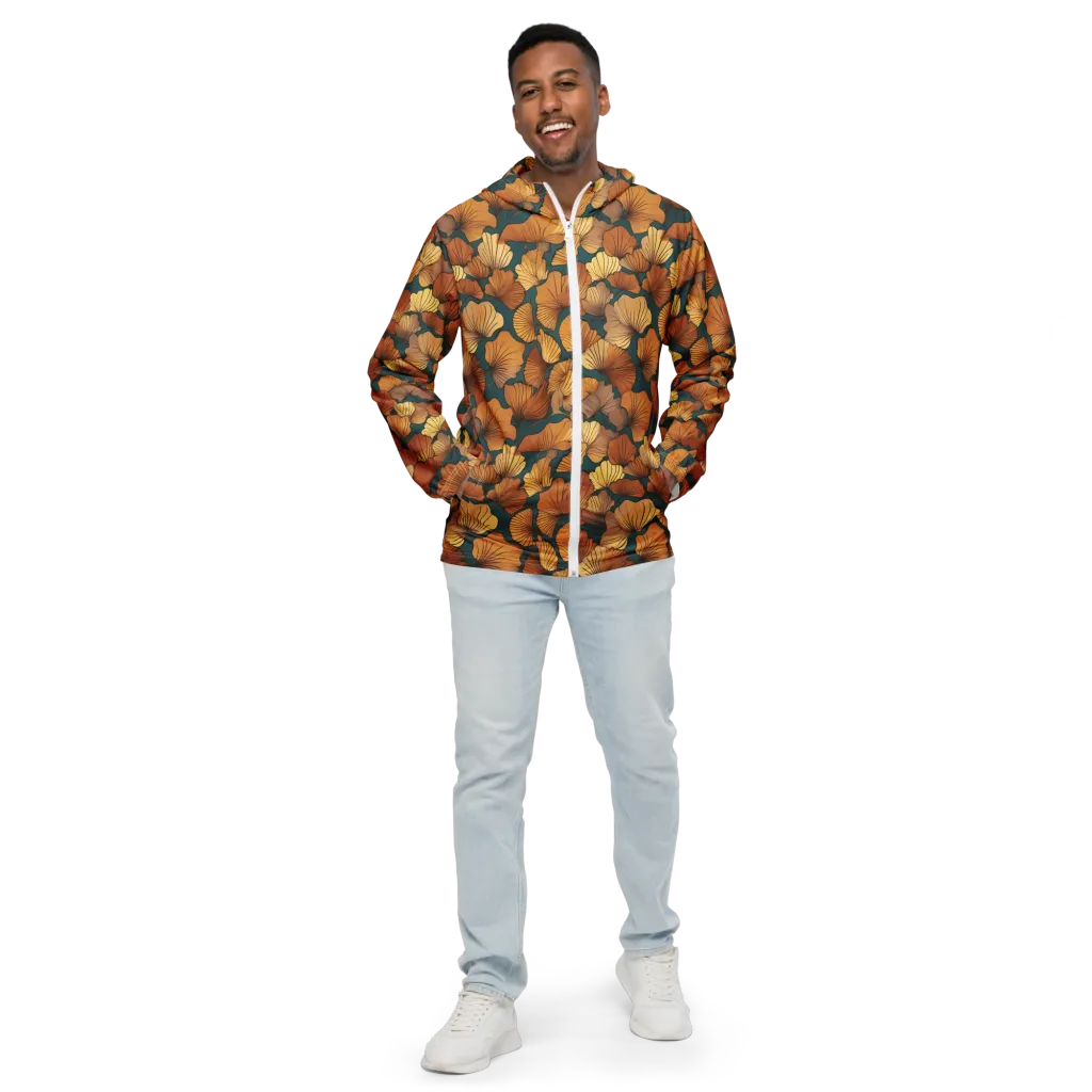 Ginkgo Ember on Men's Windbreaker — Front