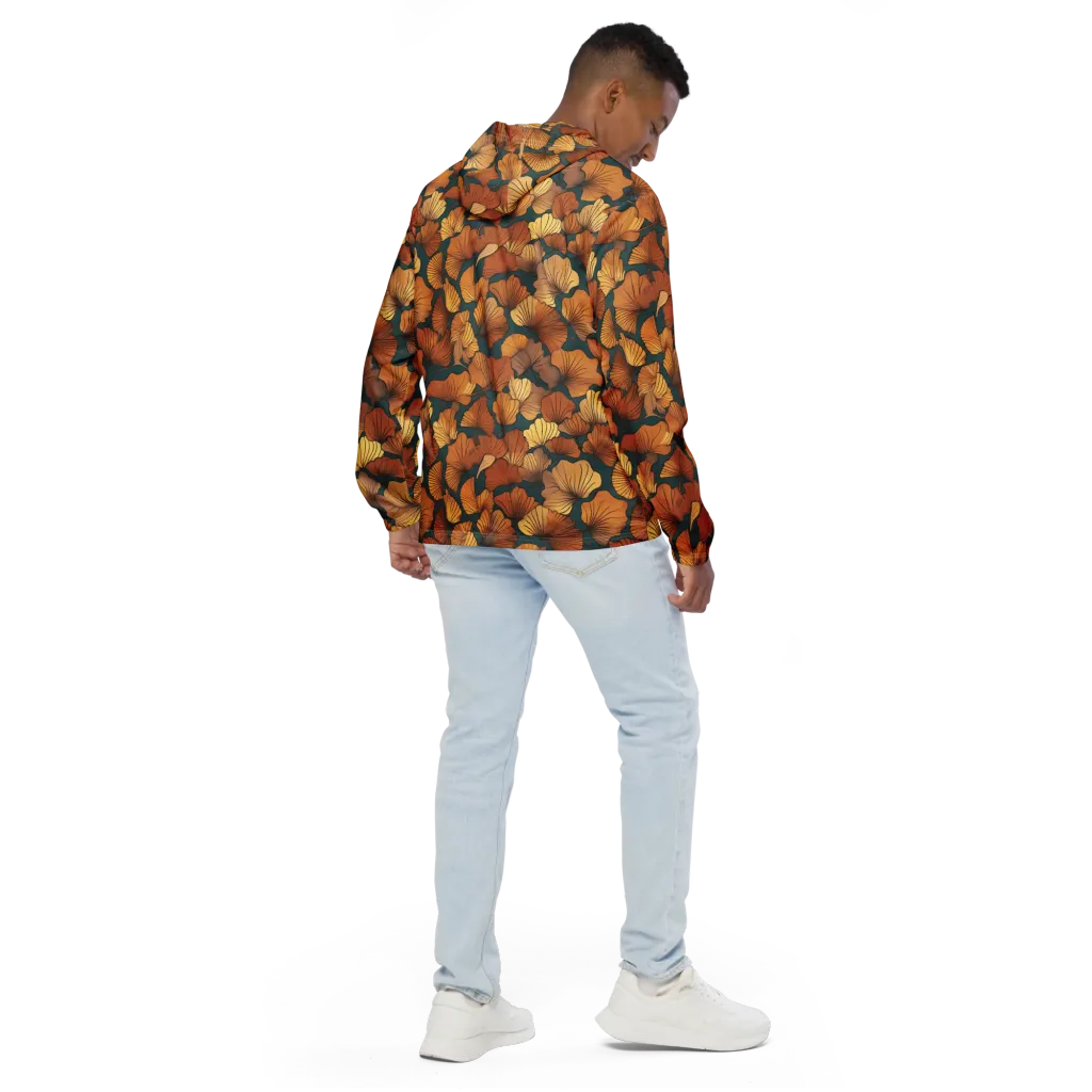 Ginkgo Ember on Men's Windbreaker — Back