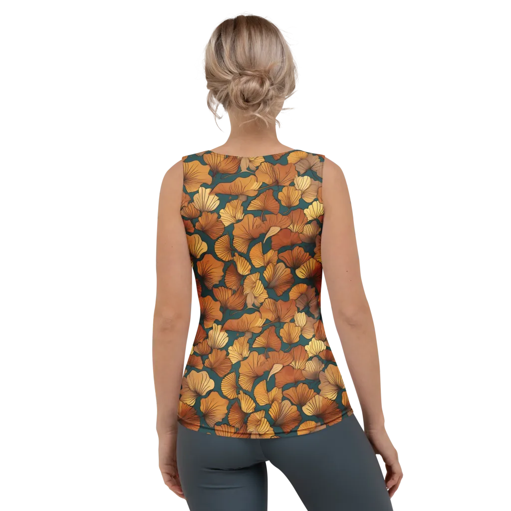 Ginkgo Ember on Women's Tank Top — Back