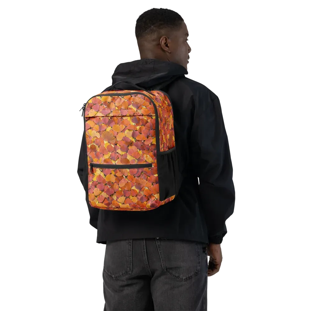 Autumn Ginkgo on Utility Backpack — Back