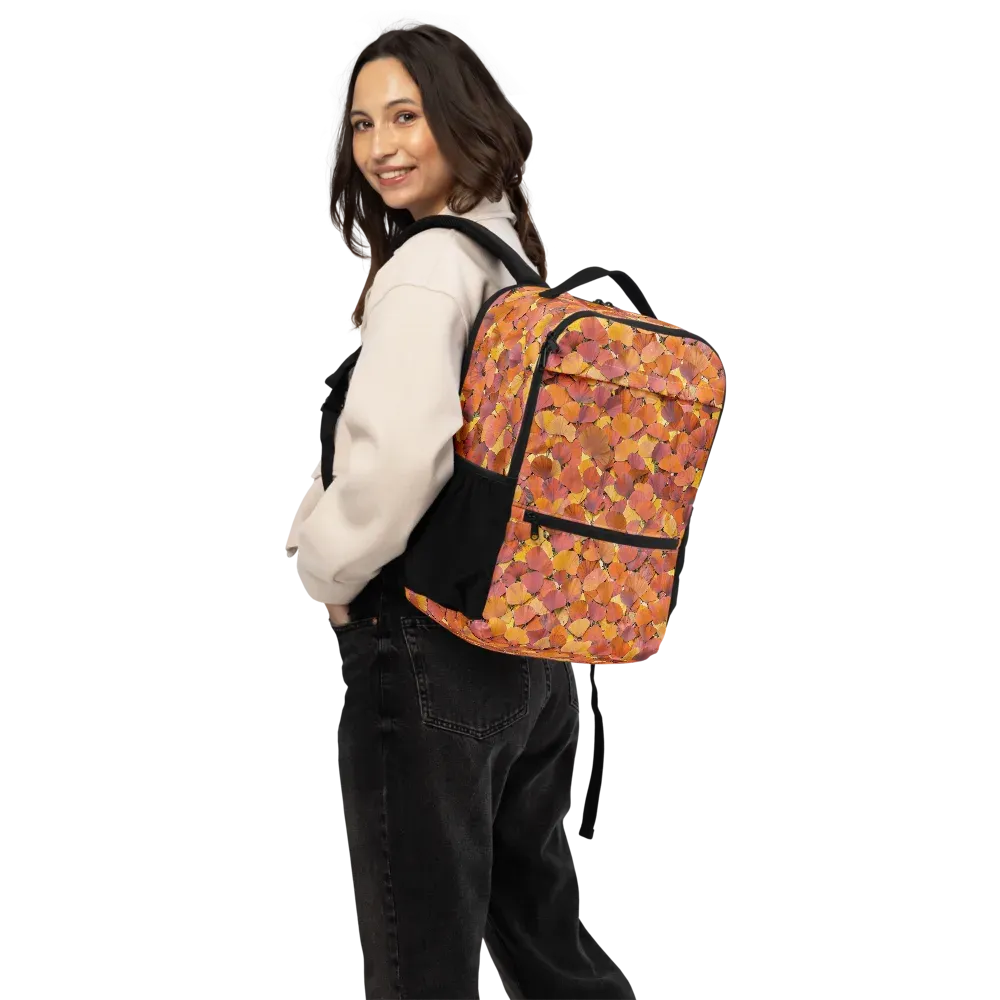 Autumn Ginkgo on Utility Backpack — Bottom print