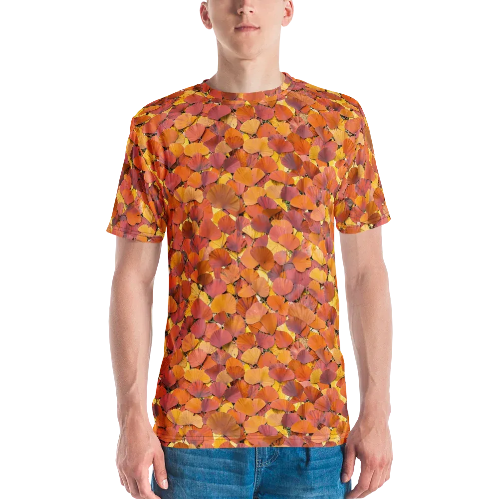Autumn Ginkgo on Men's Crew Neck T-Shirt — Front