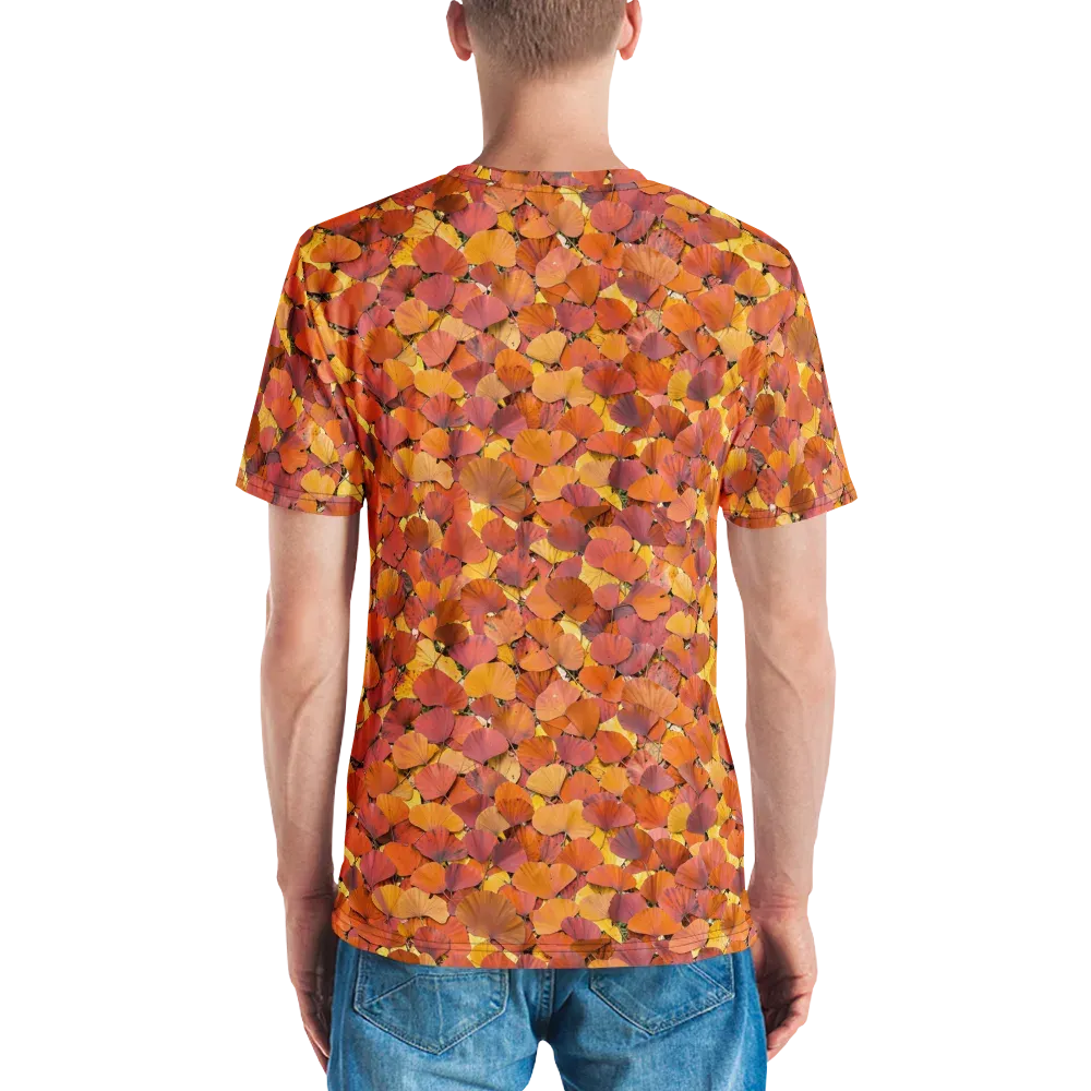 Autumn Ginkgo on Men's Crew Neck T-Shirt — Back