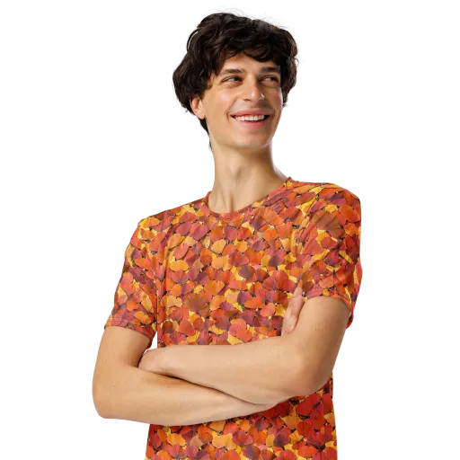 Autumn Ginkgo on Men's Crew Neck T-Shirt