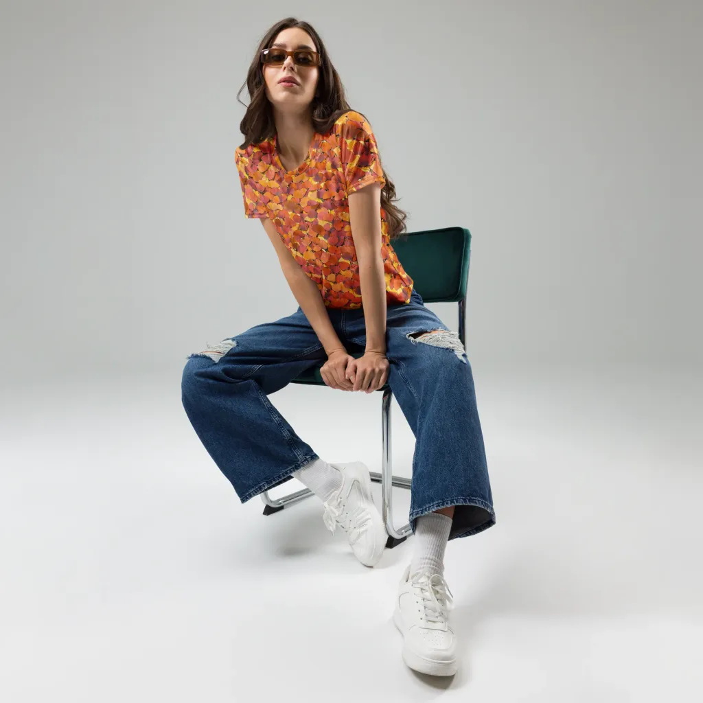 Autumn Ginkgo on Women's Crew Neck T-Shirt — Print file