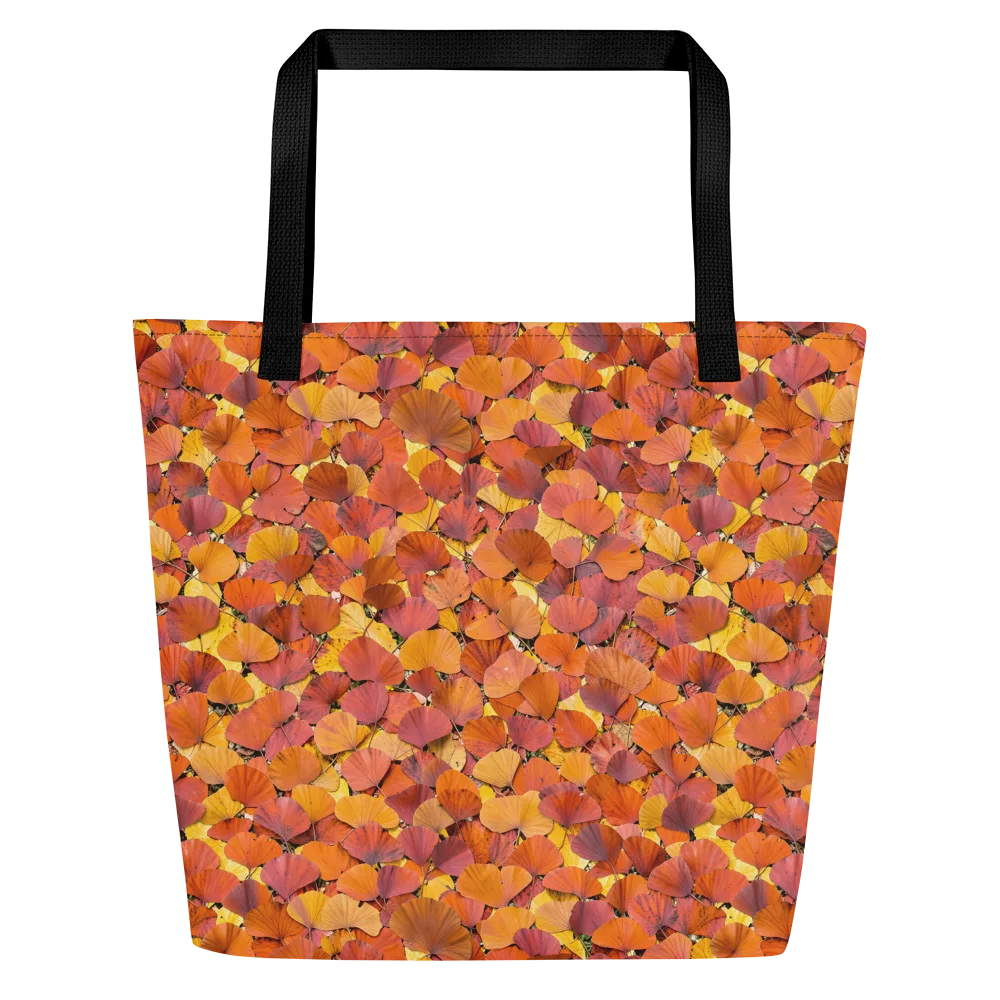 Autumn Ginkgo on Large Tote Bag W/ Pocket — Front