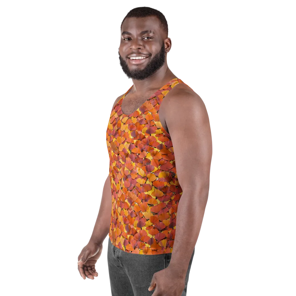 Autumn Ginkgo on Men's Tank Top — Left Front