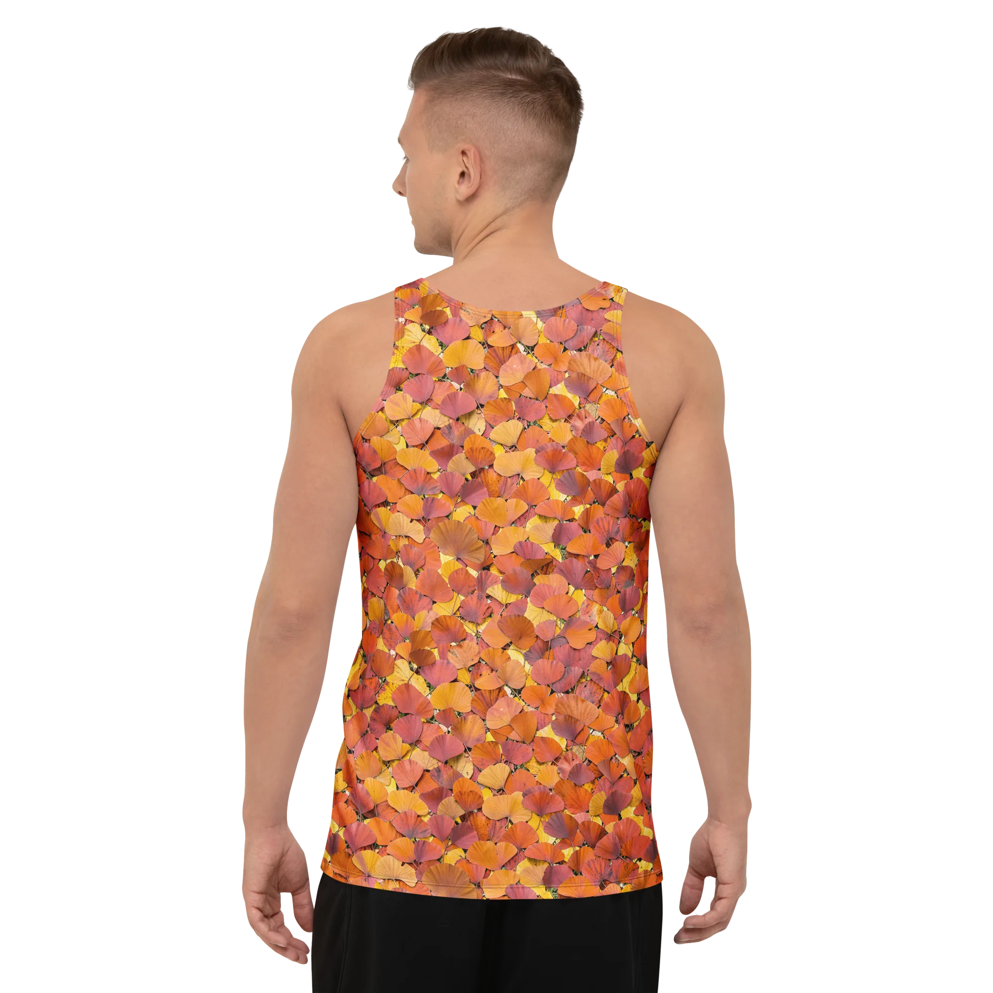 Autumn Ginkgo on Men's Tank Top — Back print