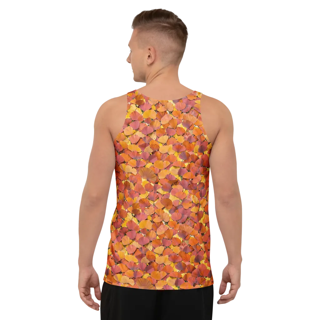 Autumn Ginkgo on Men's Tank Top — Back print